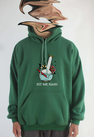 Áo khoác hoodie unisex cotton hình Ink Art - Hit me hard (nhiều màu)