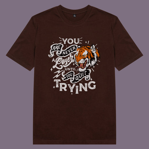Áo thun unisex cotton in hình You are never a loser