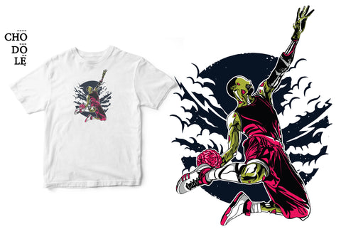 ÁO THUN UNISEX COTTON 100% IN HÌNH  - ZOMBIE SLAMDUNK