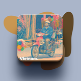 Chổi Long Gà Man on bike — Vietnam On Bike series Travel Coaster (Copy)