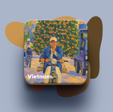 Kumquat on bike — Vietnam On Bike series Travel Coaster