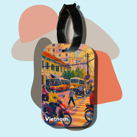 Saigon Vietnam Travel Tag – City Bus, Traffic and Street Crossing