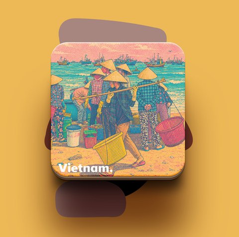 Morning Fishing village — Vietnam Travel Coaster