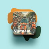 Đế lót ly bằng gỗ in hình Du lịch Vietnam - nhiều hình in