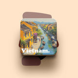 Đế lót ly bằng gỗ in hình Du lịch Vietnam - nhiều hình in