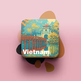 Đế lót ly bằng gỗ in hình Du lịch Vietnam - nhiều hình in