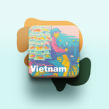 Đế lót ly bằng gỗ in hình Du lịch Vietnam - nhiều hình in
