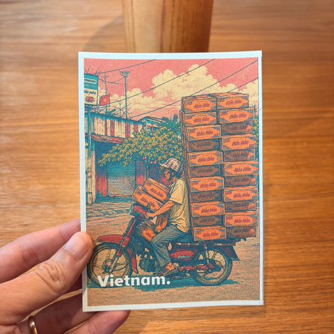 Vietnam Souvenir Postcard – Hao Hao Noodle Transport
