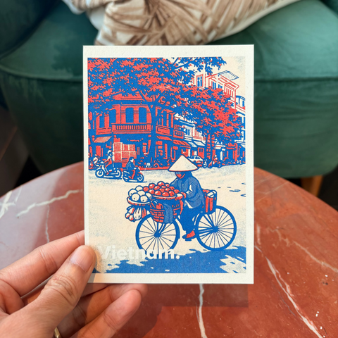 Vietnam Souvenir Postcard – Street Fruit Vendor