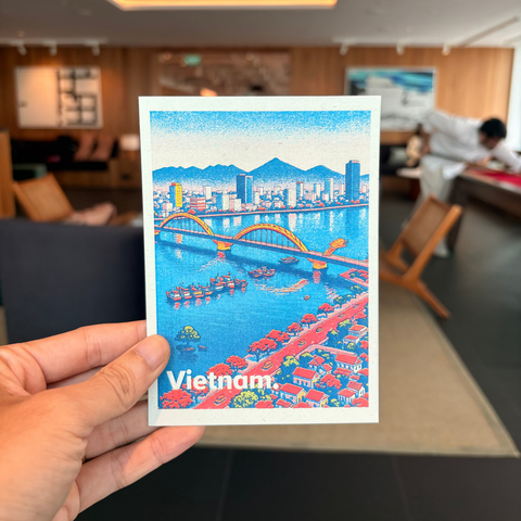 Vietnam Souvenir Postcard – Da Nang – Dragon Bridge Cityscape