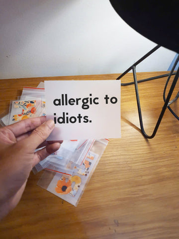 Sticker ủi áo tiện lợi đẹp và nhiều thiết kế - Allergic to idiots