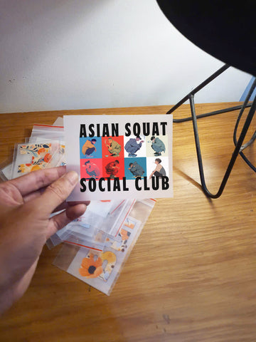 Sticker ủi áo và balo túi xách  tiện lợi đẹp và nhiều thiết kế - Asian Squat smoking version