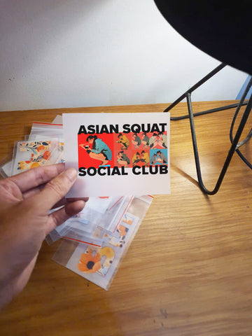 Sticker ủi áo và balo túi xách  tiện lợi đẹp và nhiều thiết kế -Asian Squat