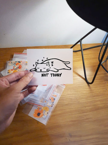 Sticker ủi áo và balo túi xách  tiện lợi đẹp và nhiều thiết kế - Not today