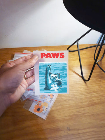 Sticker ủi áo và balo túi xách đẹp và nhiều thiết kế - Paws Cat Lover