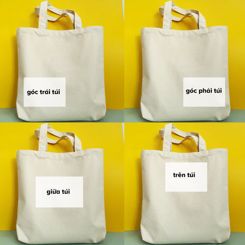 Túi tote in customize chữ  theo ý thích (giới hạn 15 từ)