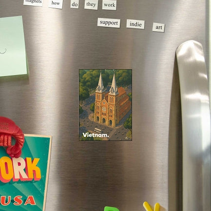 Chodole Vietnam Fridge Magnet – Saigon – Notre Dame Cathedral