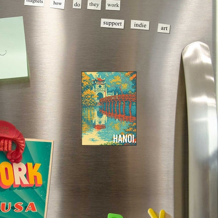 Chodole Vietnam Fridge Magnet – The Huc Bridge Hoan Kiem Hanoi