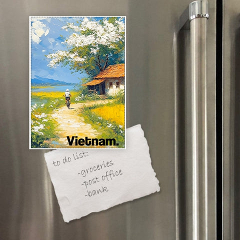 Chodole Vietnam Fridge Magnet – Rural Village Cycling