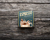 Đế ly bằng gỗ in hình Espresso yourself