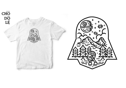 Áo thun unisex cotton 100% in hình Star wars- Dark Nature of Death Vader