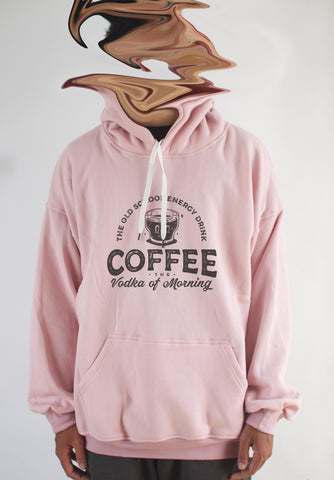 Áo khoác hoodie unisex cotton hình Coffee The Vodka Of Morning (nhiều màu)