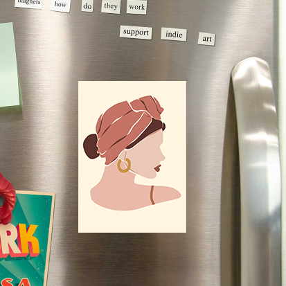 Miếng hít tủ lạnh giữ note in hình abstract 17