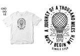 Áo thun unisex cotton 100% in hình A journey of a thousands miles