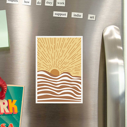 Miếng hít tủ lạnh giữ note in hình abstract 1