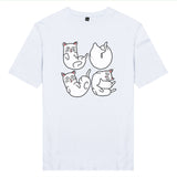 Áo thun unisex cotton 100% in hình Cat lover series - Love (nhiều màu)