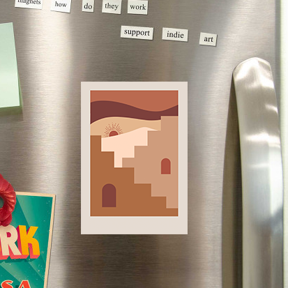 Miếng hít tủ lạnh giữ note in hình abstract 2