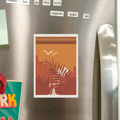 Miếng hít tủ lạnh giữ note in hình abstract 3