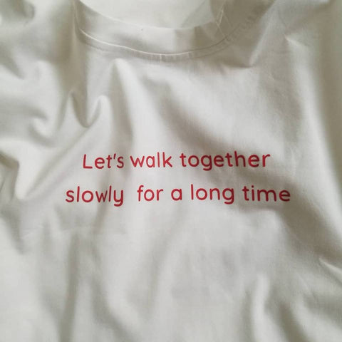 Áo thun customize chữ Let's walk together (nhiều màu)