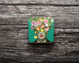 Đế lót ly vuông in hình Floral Frida