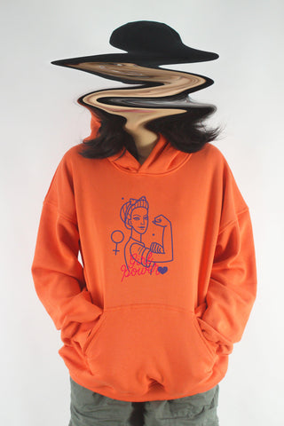 Áo khoác hoodie unisex cotton hình Girl Power (nhiều màu)