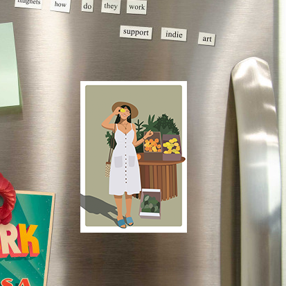 Miếng hít tủ lạnh giữ note in hình abstract 6