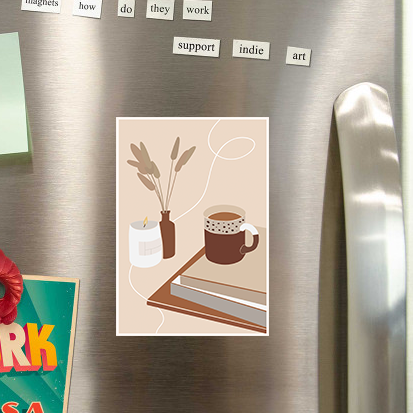 Miếng hít tủ lạnh giữ note in hình abstract 7