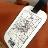 Travel tag cho túi xách/balo du lịch in hình Love City Map - Marseille