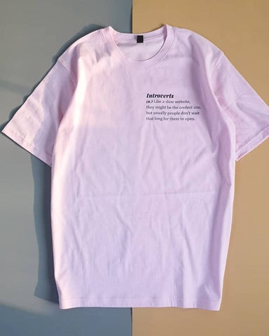 Áo thun unisex cotton 100% in hình Introvert (nhiều màu)