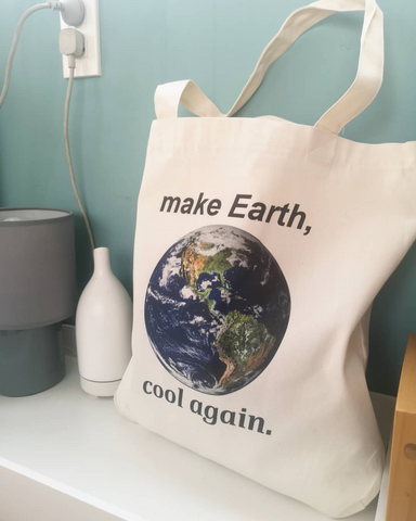 Túi tote custom in hình Make Earth Cool Again