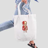 Túi tote vải in hình Half Skeleton - Flash man  (nhiều màu)