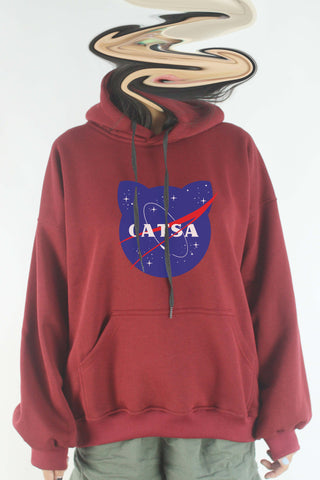 Áo khoác hoodie unisex cotton hình Cat Lover Series - Catsa (nhiều màu)
