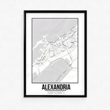 Tranh poster khổ A3 giấy mỹ thuật in hình Love City - Alexandria