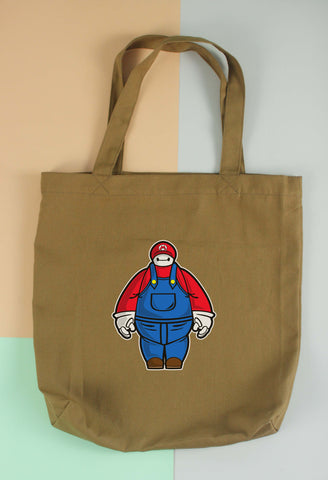 Túi tote vải in hình Super Hereos - Bay Mario (nhiều màu)