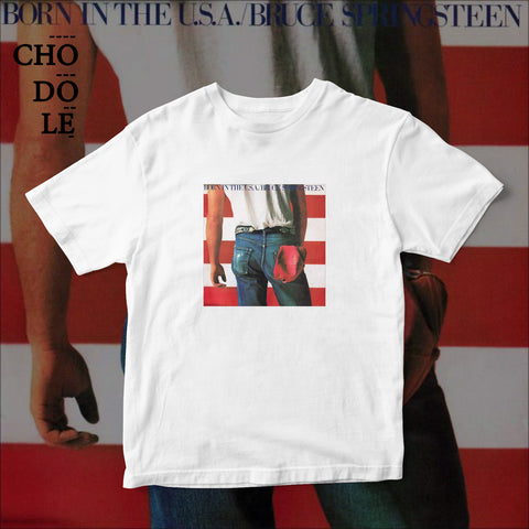 ÁO THUN UNISEX COTTON 100% IN HÌNH  - Bruce Spingsteen - Born in the USA  (Album cover)