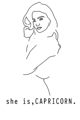 Áo thun in hình Cung hoàng đạo Ma Kết- she is, Capricorn.