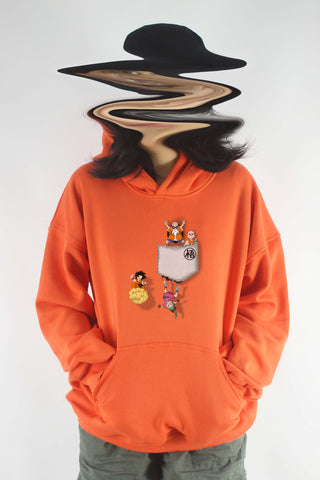 Áo khoác hoodie unisex cotton hình Dragonball - Pocket Tee (nhiều màu)