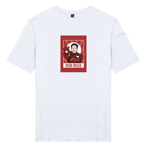 Áo thun unisex cotton 100% in hình Iconic People - Elon Musk Iron Man