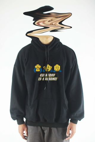 Áo khoác hoodie unisex cotton hình Lego series - Three wise logo, Everyday is awesome (nhiều màu)