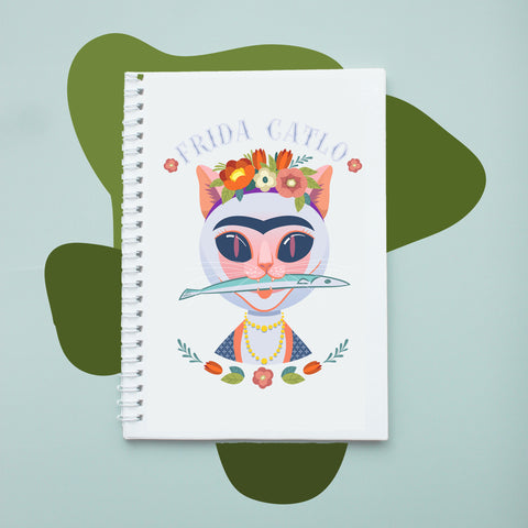 Sổ tay notebook giấy ford in hình Cat Lover Frida Catlo